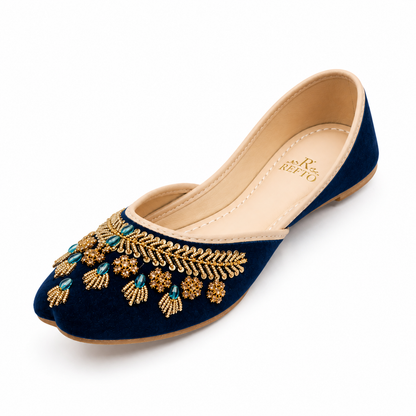 Noor-e-Neel Velvet Khussa