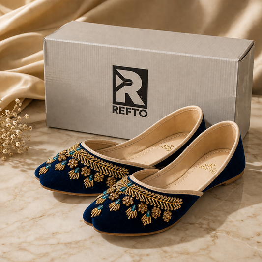 Noor-e-Neel Velvet Khussa