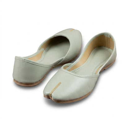 Mint Green Khussa for Girls – Soft Leather